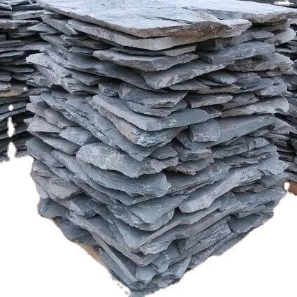 Loose slate paving stone for garden decoration dark salte stone for wall