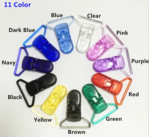 factory supply clear plastic suspender pacifier clip for garment accessories