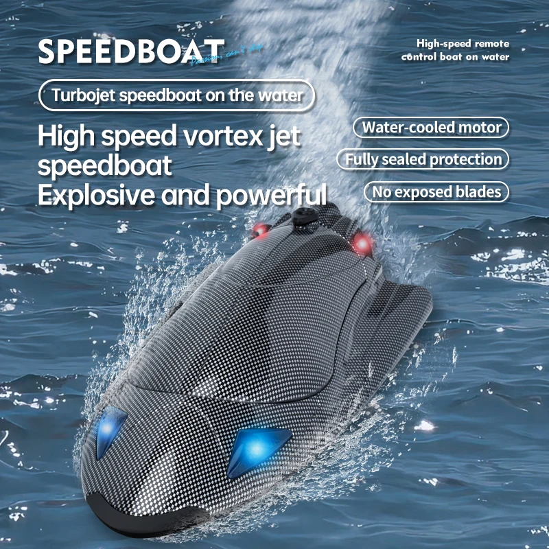 Kouyikou Factory Top Sale 2.4g Adult Children Electric Speedboat Racing Water Toy Boat High-speed Turbojet Remote Control Boat