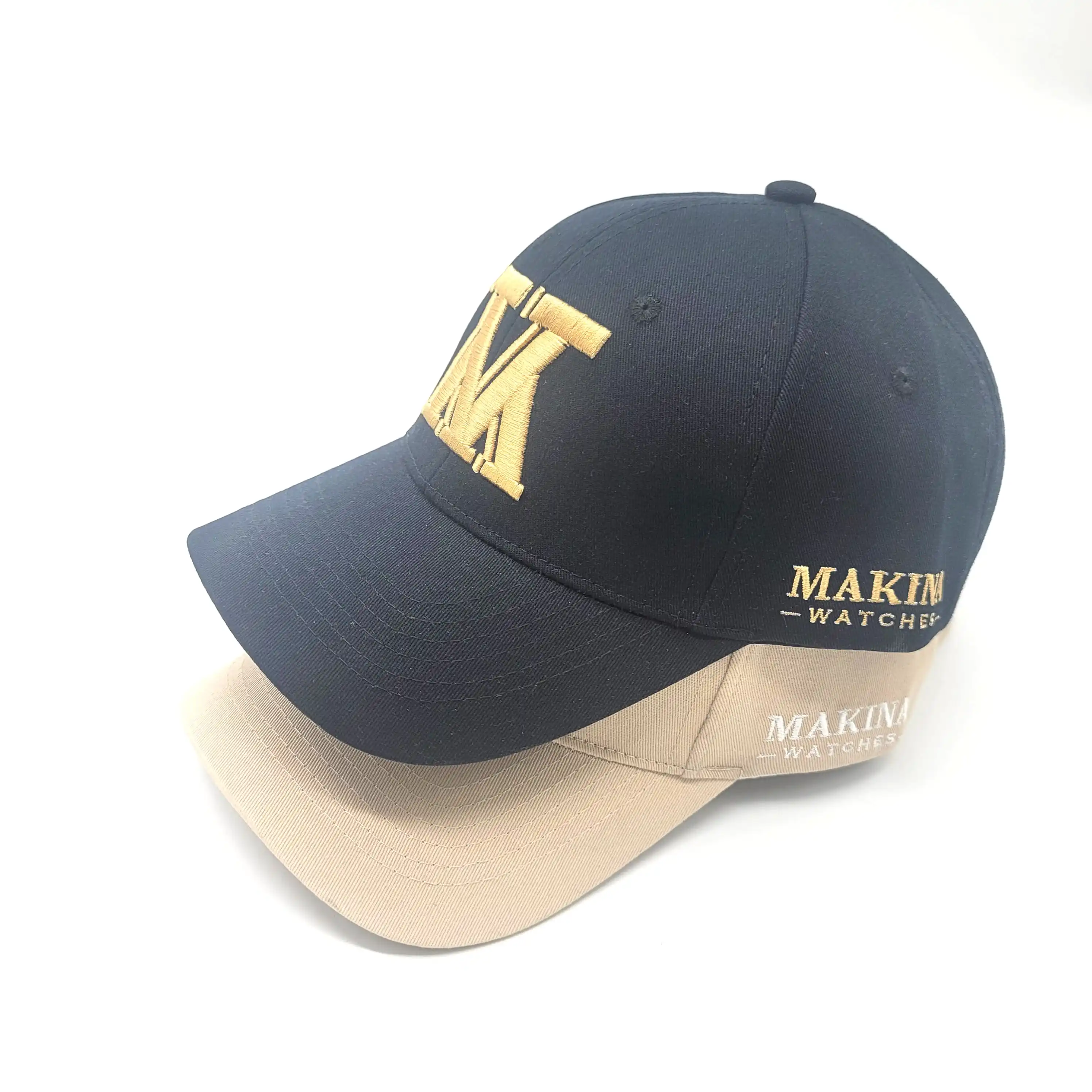 wholesale custom fashion black color child adult size large oversized 3D embroidery logo baseball cap for man
