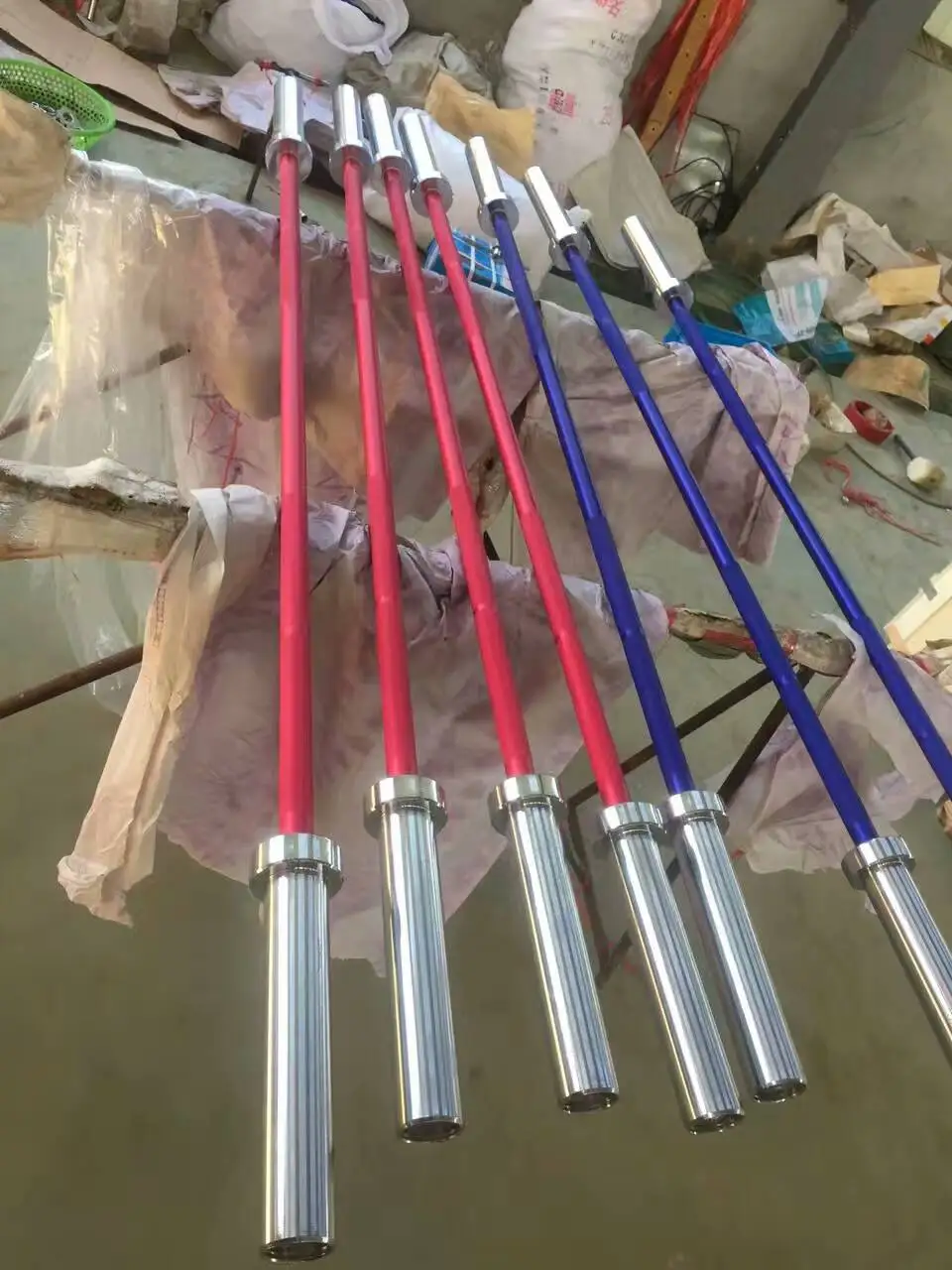 cerakote red barbell with HK  Needle bearing 20kg man using commerical barbell bar for gym using