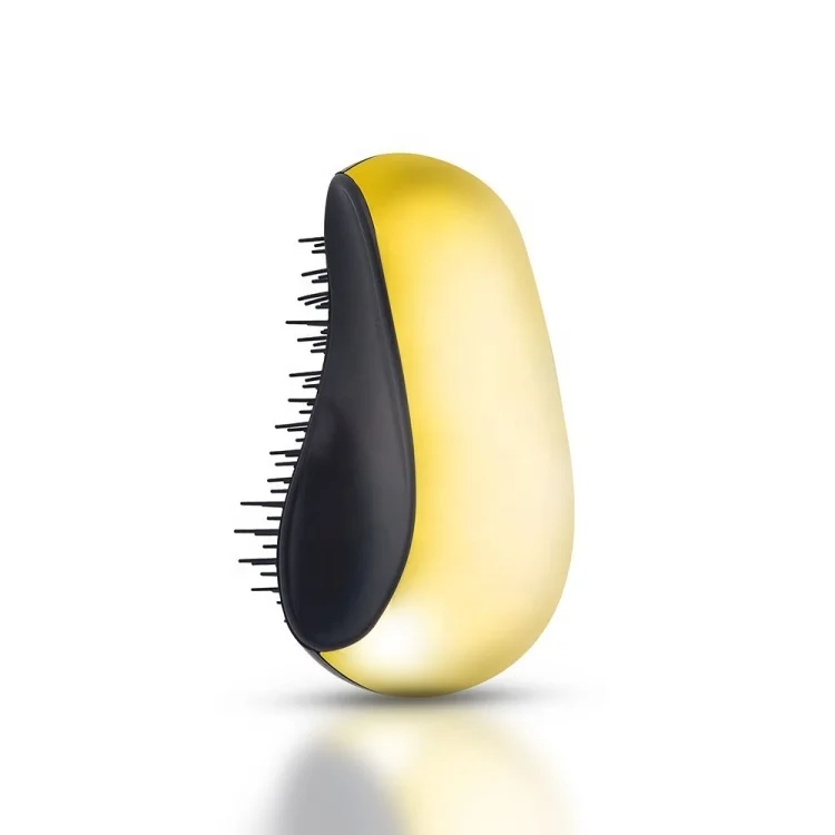 Professional Colorful  Massage Head Magic Eelectroplated Detangling Hair Brush