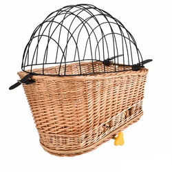High Quality Shampoo Bicycle Bike Garden Handmade Natural Vine Pet Cat Dog Carrier Handlebar Basket