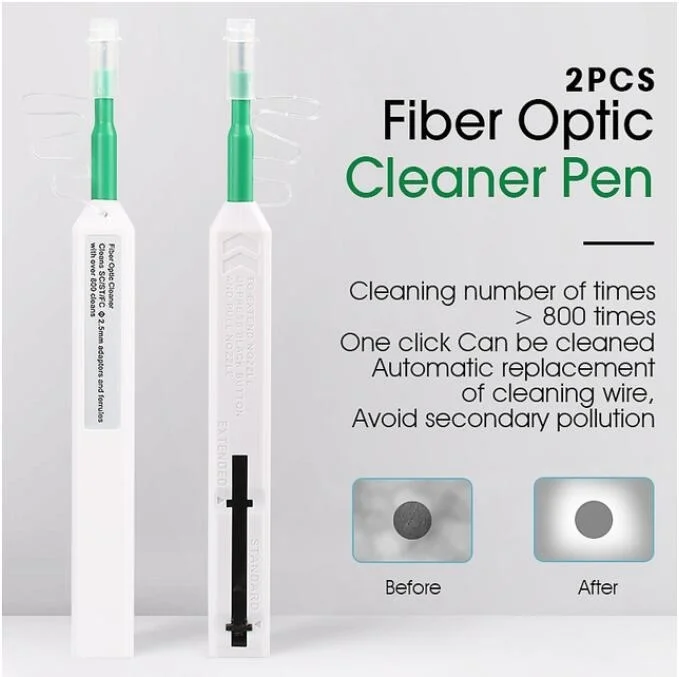 2PCS/lot LC/SC/FC/ST One-Click Cleaner Tool 1.25mm And 2.5mm Fiber Optic Cleaning Pen High Quality