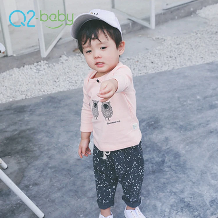 
Q2-baby Hot Selling Autumn Breathable Cotton Newborn Baby Pants Sweatpants 