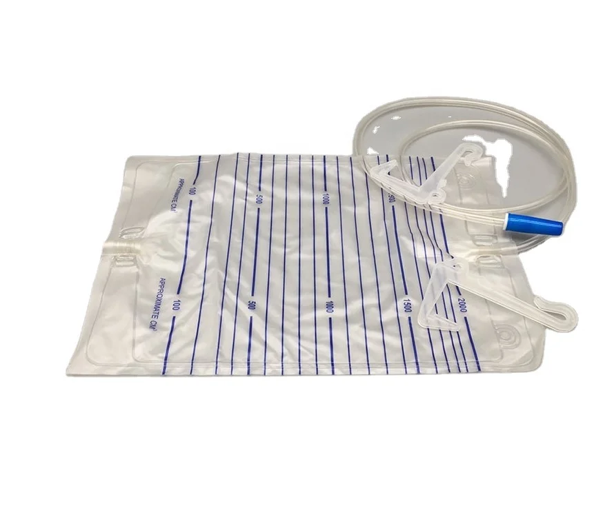 
Urine Bag With Plastic Hanger disposable medical transparent drainage collection bag 