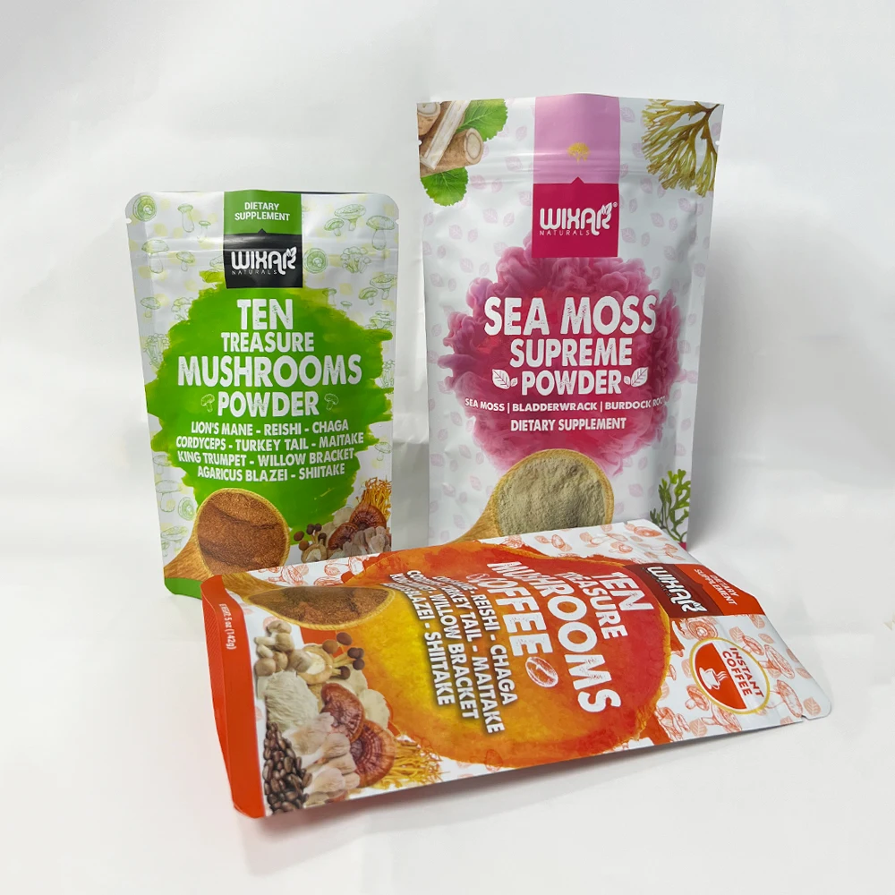 Resealable Matte Finish Zip Lock Bags Aluminum Foil seal Food Plastic Stand Up Pouch Doypack Mylar Storage Food Packaging Bags