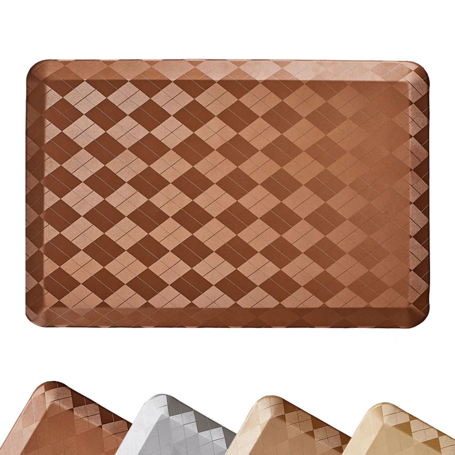 
Manufacturer Step Mat SB6007 Free Sample Non Slip Waterproof Plaid Anti Fatigue Mat Kitchen Floor and Rug 