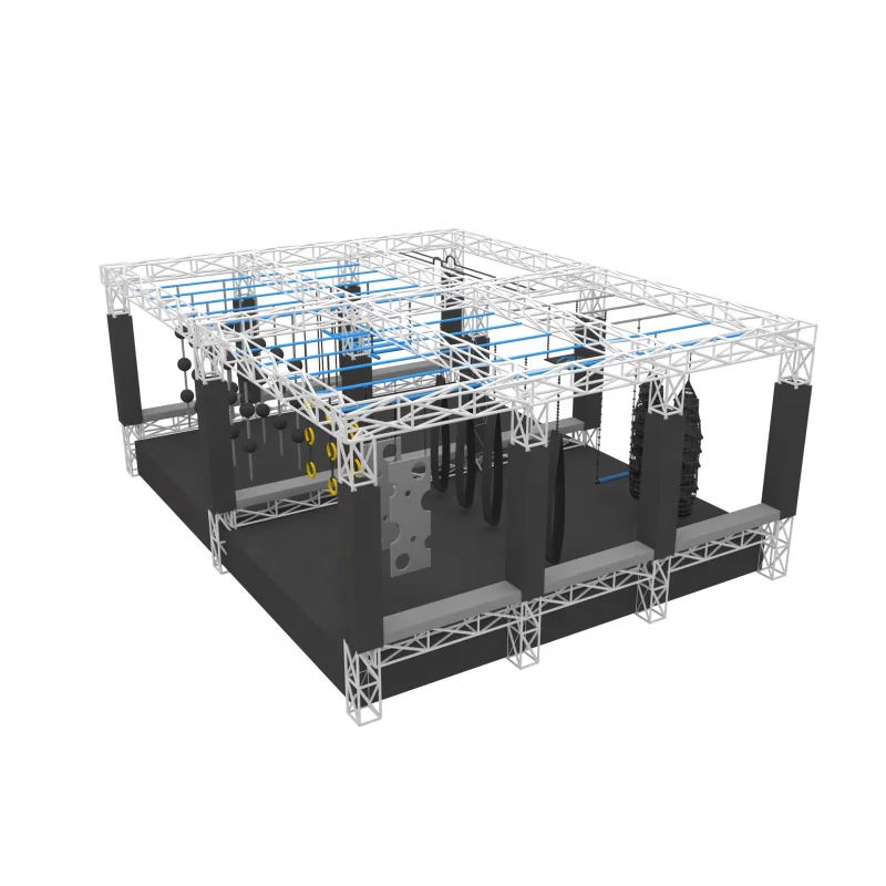 Customized modern other indoor playground american ninja warrior obstacle course kit gym truss for kids adult
