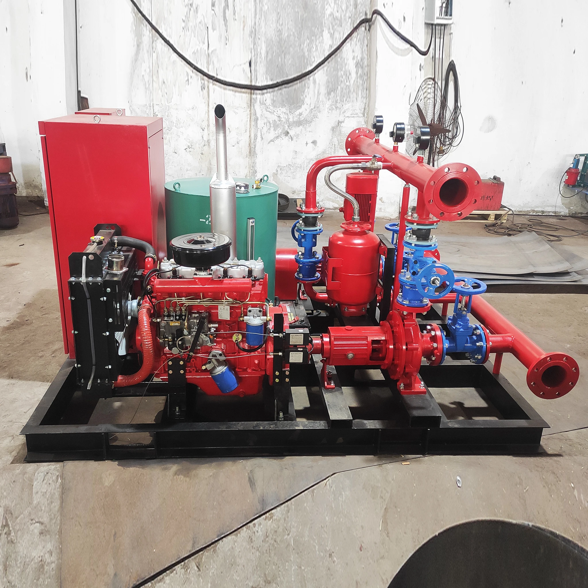 Пожарный насос с системой управления, автоматическое ручное управление. NFPA20 стандарт.