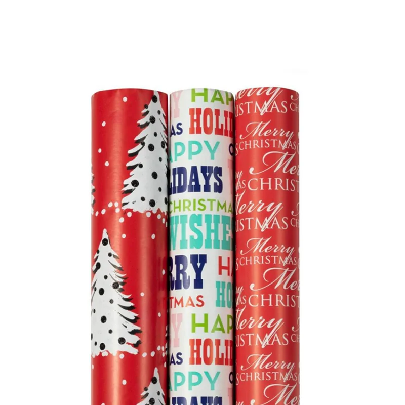 Excellent for holidays custom logo brand flower gift box packaging Roll printing craft wrapping paper