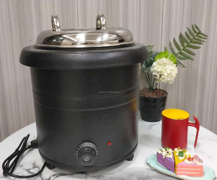 New Product Popular Commercial Restaurant 10L Electric Soup Pot Stainless Steel Heat Soup Warmer