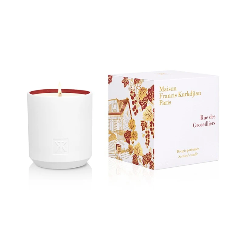 Wholesale frosted white glass candle jar with metal gold lid for luxury gift set