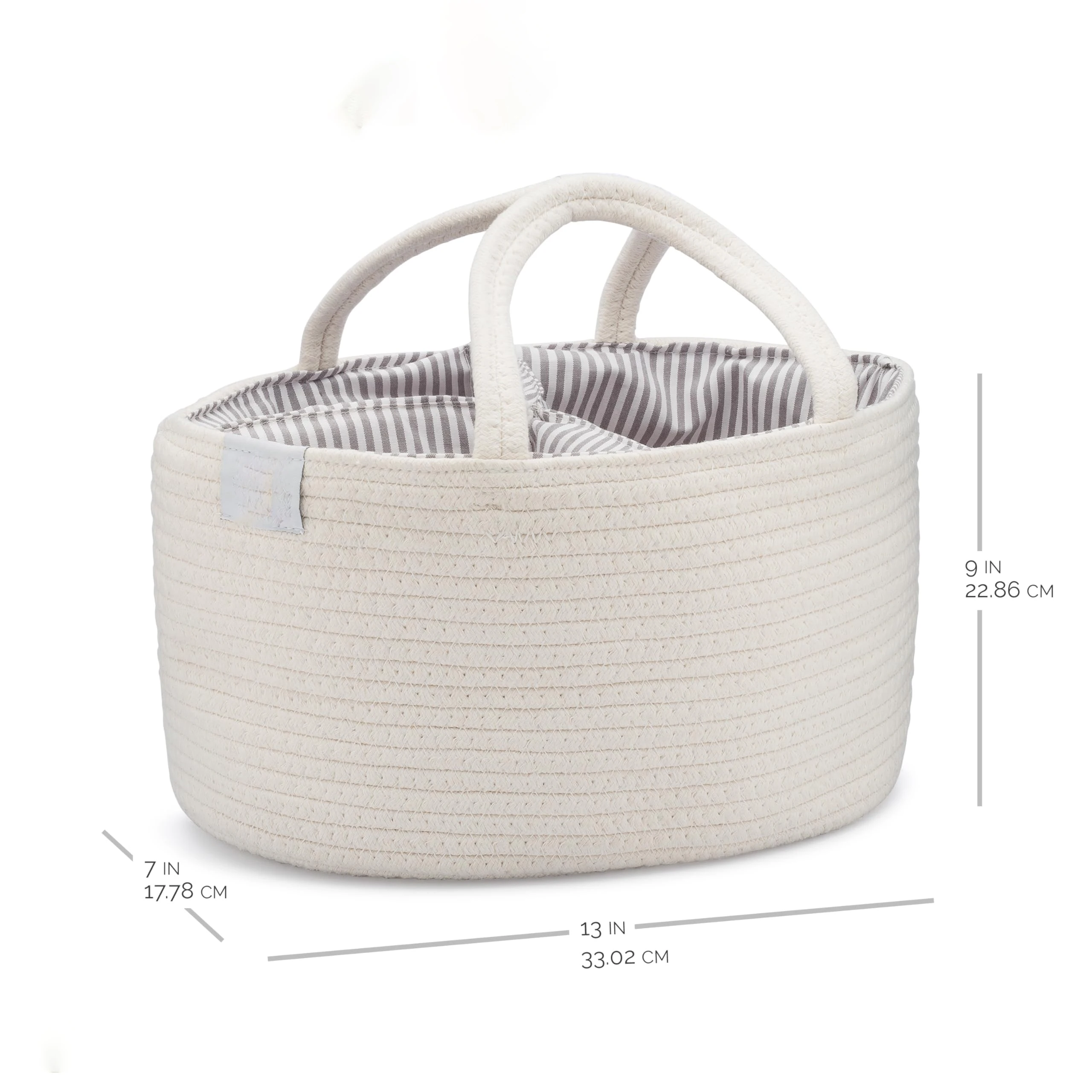 Stylish Biodegradable White Cotton  Dollhouse Diaper Caddy Organizer Baby Diaper Care Bag Diaper Organizer for Baby Essentials