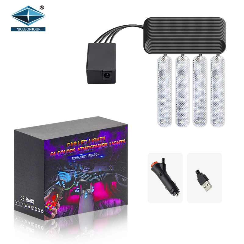 Factory Direct App  Control Neon Ambient Light Led RGB 5050 Led Lights Car Interior