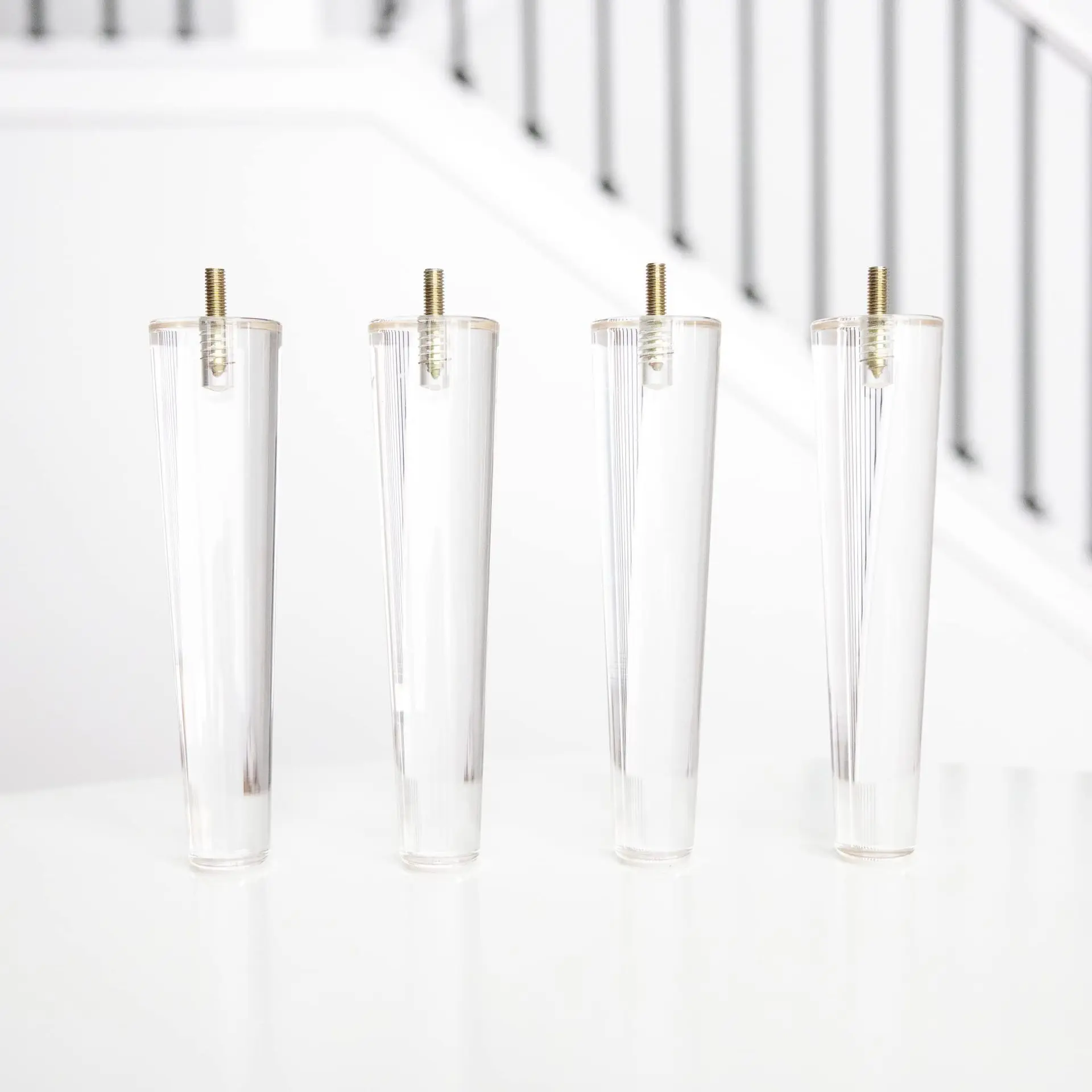 Оптовая продажа, акриловые ножки для мебели Lucite, конические ножки для диванов, стульев, шкафов, диванов