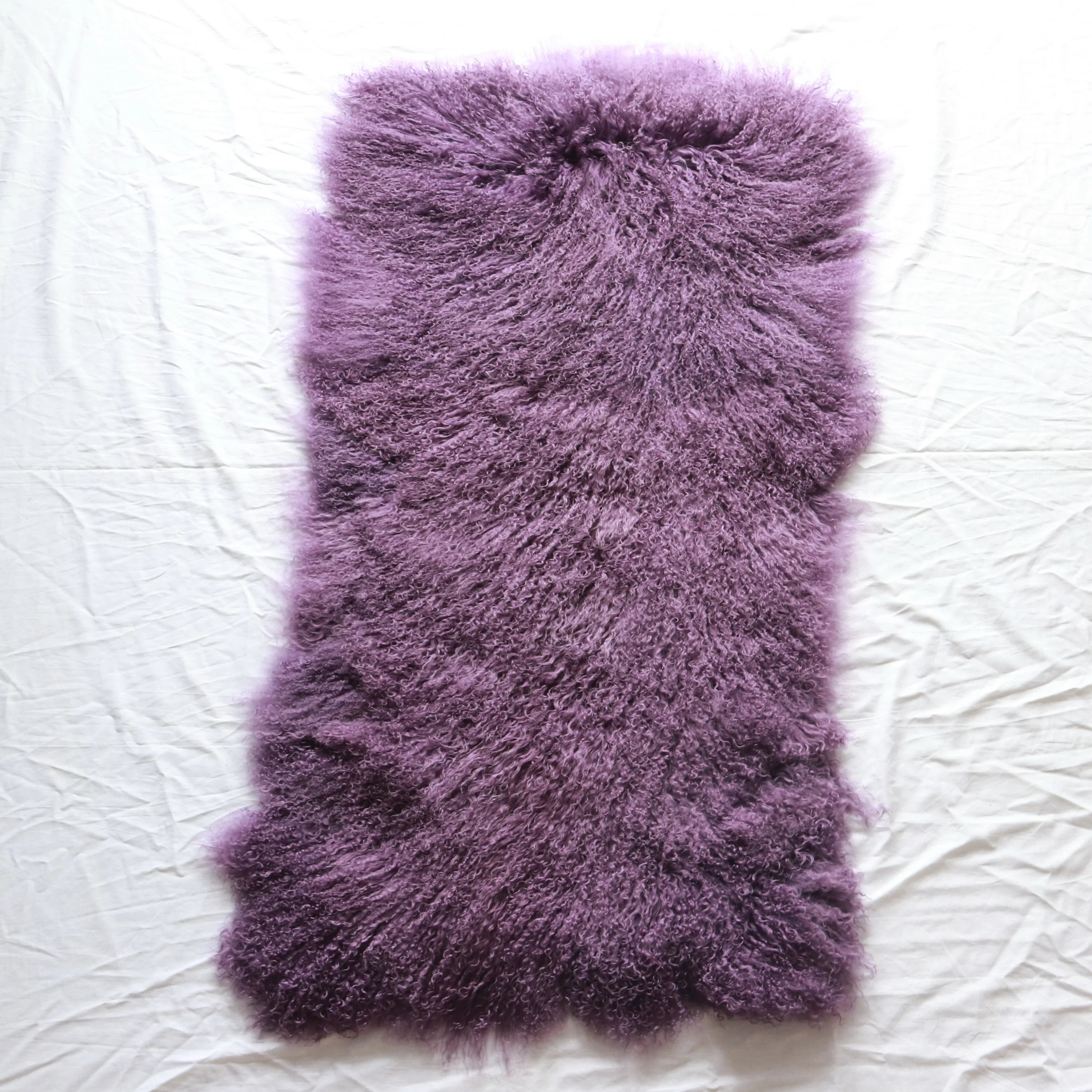 60x120cm Garments Home Use Real Sheepskin Fur Tan Tibet Mongolia Lamb Skin Hide Plate