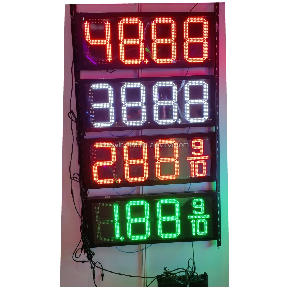 Светодиодный экран wifi 7-сегментный дисплей 8 888 светодиодный знак цены на газ производители