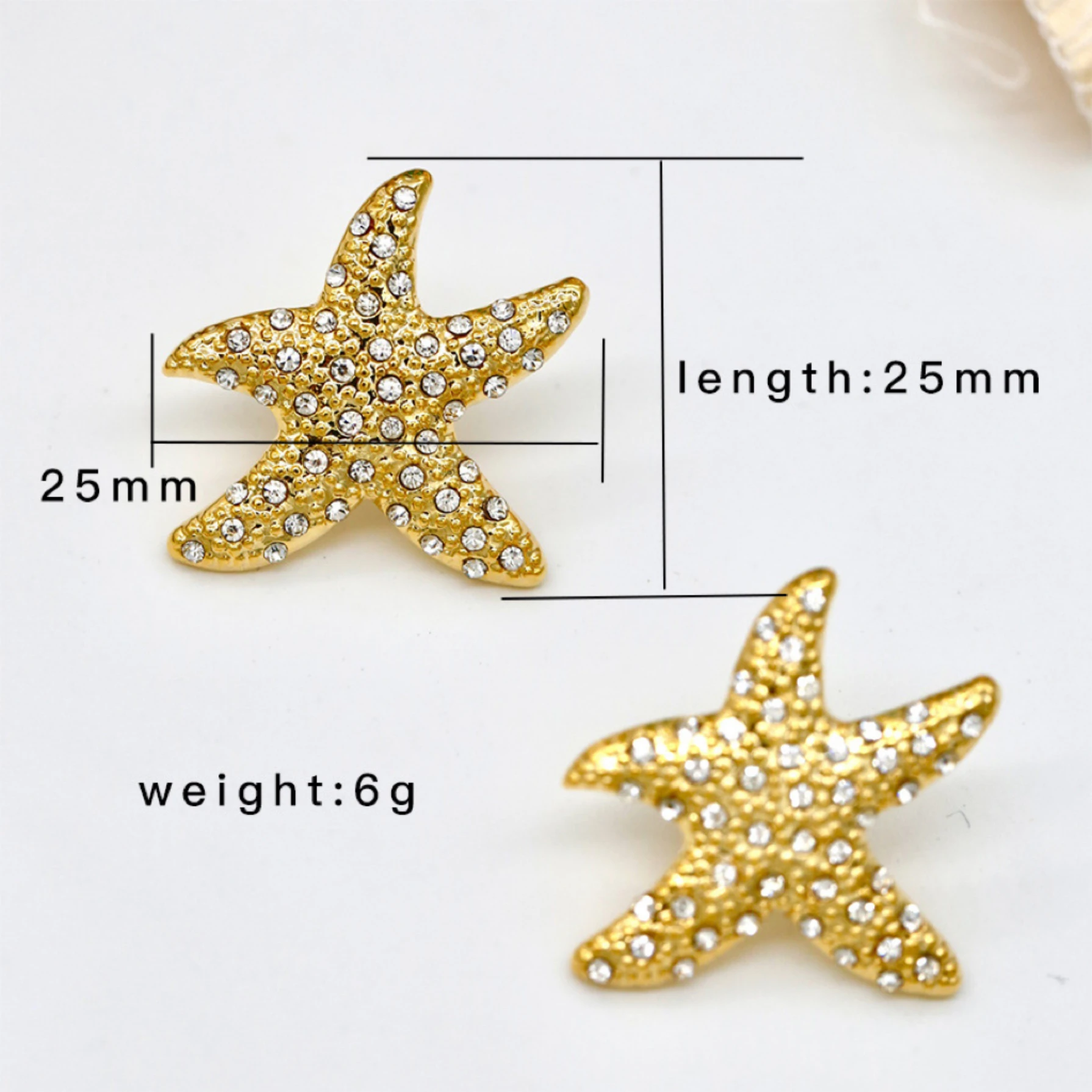 European and American zircon star earrings ladies fashion products