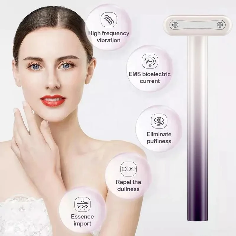Red Light Therapy Wand Eye Beauty Device 4 in 1 With Micro-current Heat and Vibration