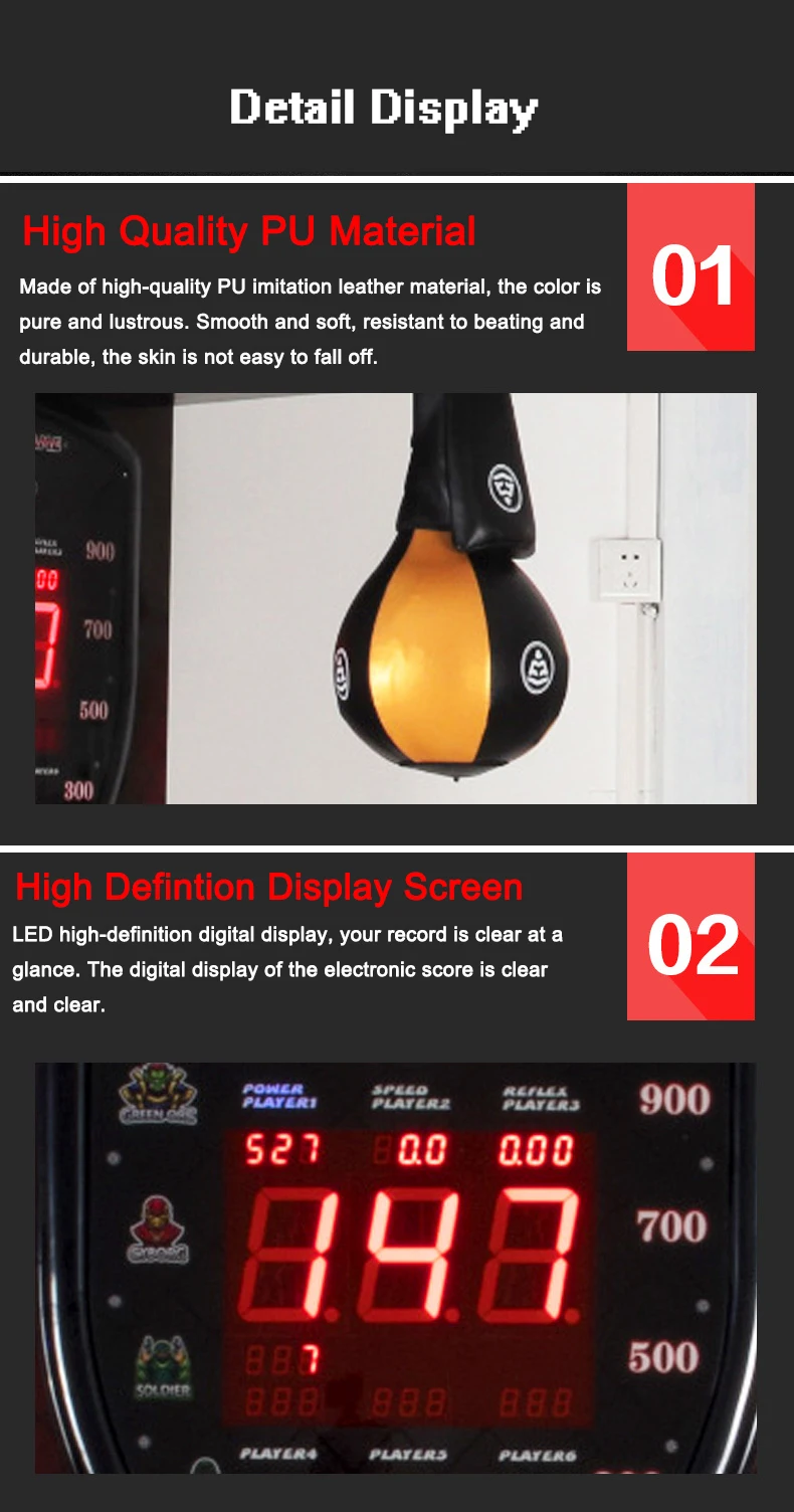 New Ultimate Big Punch Boxing Simulator Game Machine Double Strike Black Arcade Boxing Punch Power Game Machine For Sale