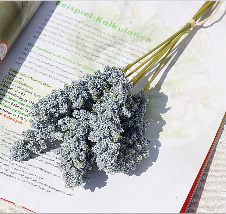 FC-R137 Wedding decoration real touch lifelike artificial vanilla spike flowers