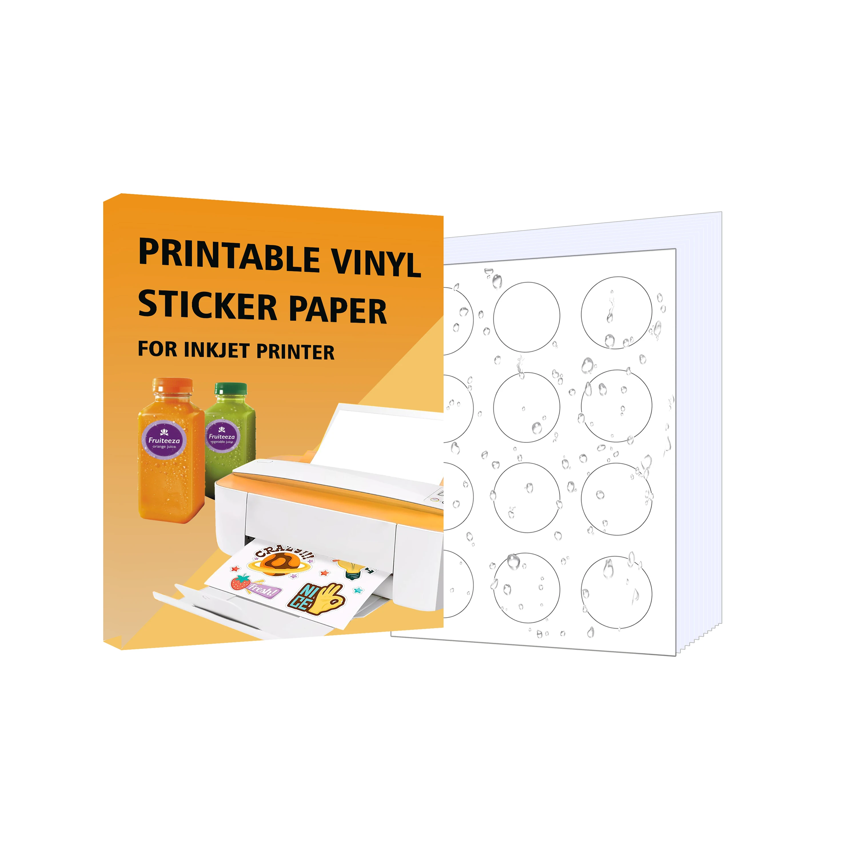 High Quality With Factory Price Inkjet A4 8.5*11 inch For Dye And Pigment Inkjet Printer Glossy Label For Diy Sticker And Label