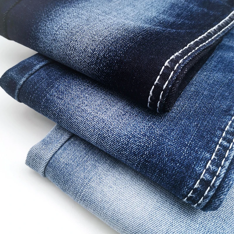 Супер стрейч твил джинсовая ткань хлопок спандекс selvedge B6012D
