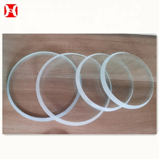 Best selling heat resistant round glass fireplace quartz glass viewing window sheet observation glass Factory price