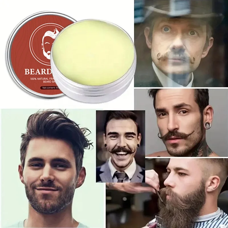 OEM 50g  pure natural private label men care product improves beard softness beard balm