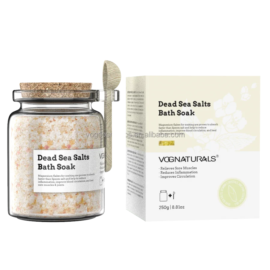 Собственная марка, Соль Мертвого моря, ванночка, Замачивание с лавандовым эфирным маслом, Успокаивающая Гималайская Розовая Соль Для Ванны с цветами