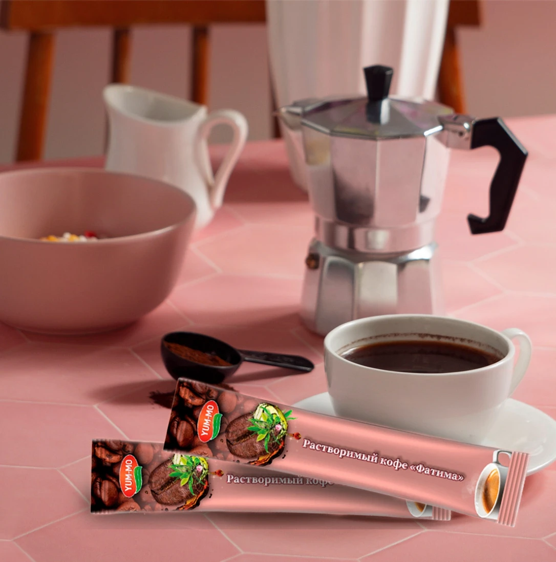 Hottest Selling YUMMO Instant Slimming Coffee Russian Cafe with Kacip Fatimah and Collagen Sugar Flavor