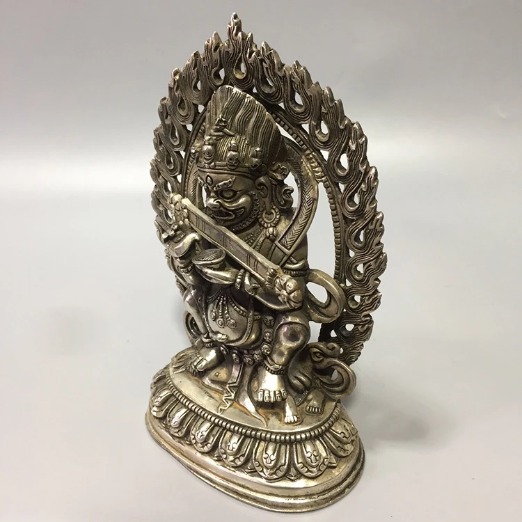 
Nepal Tibetan Tantra Buddhism Zambala Offering Huang God Of Wealth Sculpture Decorations 