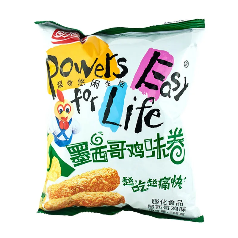 Wholesale Exotic Snacks Panpan Chicken Flavor Nugget Snacks 105g Spicy Tomato Snacks Puffed Food
