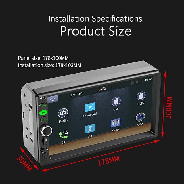Carplay Android Auto 7 Inch MP5 Player For Universal Car Model Car Video Player Car Multimedia Player Android Head Unit