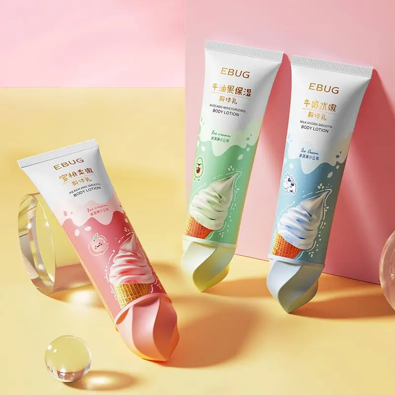 OEM EBUG private label milk Peach Avocado hydrating moisturizing skin care whitening smooth organic natural beauty body lotion