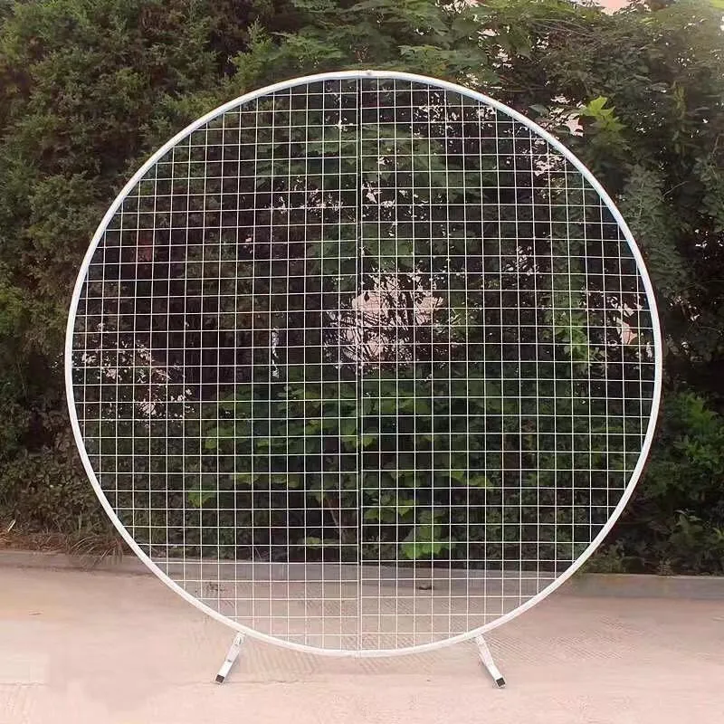 5 Ft White Gold Metal Round Balloon Arch Stand Circle Mesh Arch Stand for Wedding  Birthday Party Baby Shower Decorations