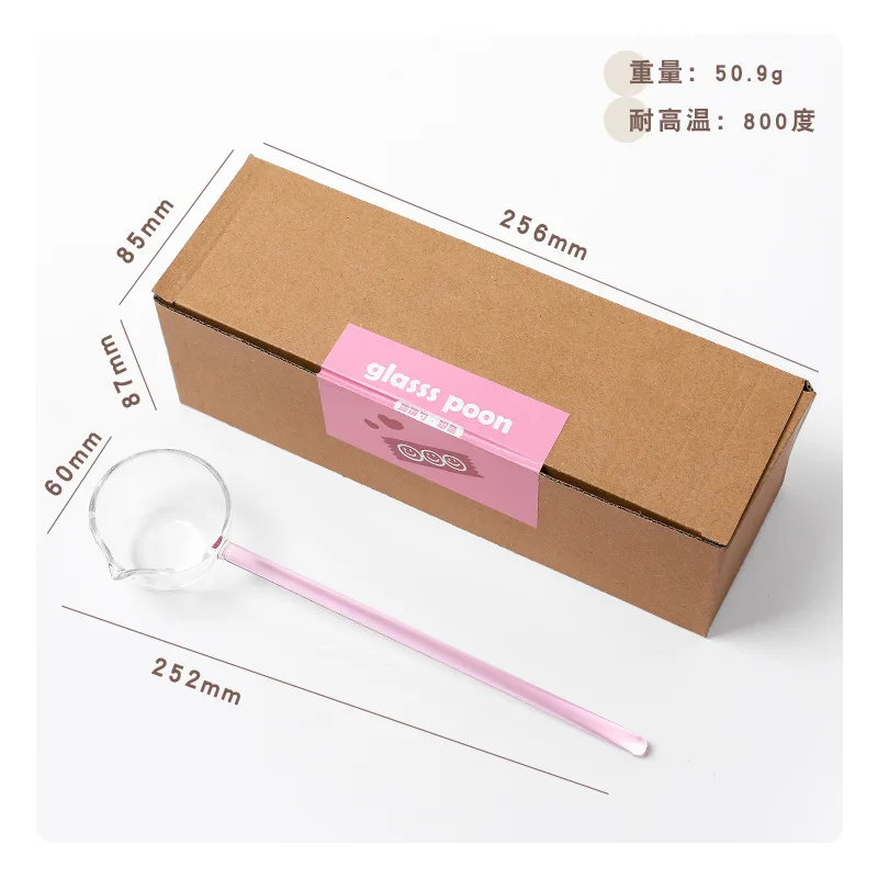 Creative Milk Dessert Glass Color Spoon Pointed Mouth Big Soup Spoon Household Oblique Mouth Boiled Red Wine Glass Spoon