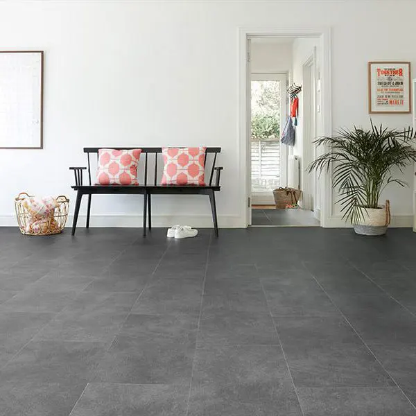 Best Design 100% Fireproof Spectra Pebble Grey Tile Luxury SPC Click Vinyl Flooring