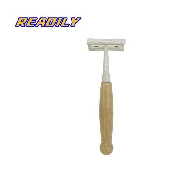 New Arrival Biodegradable Triple Blade Disposable Shaving Razor With Wheat Straw Material