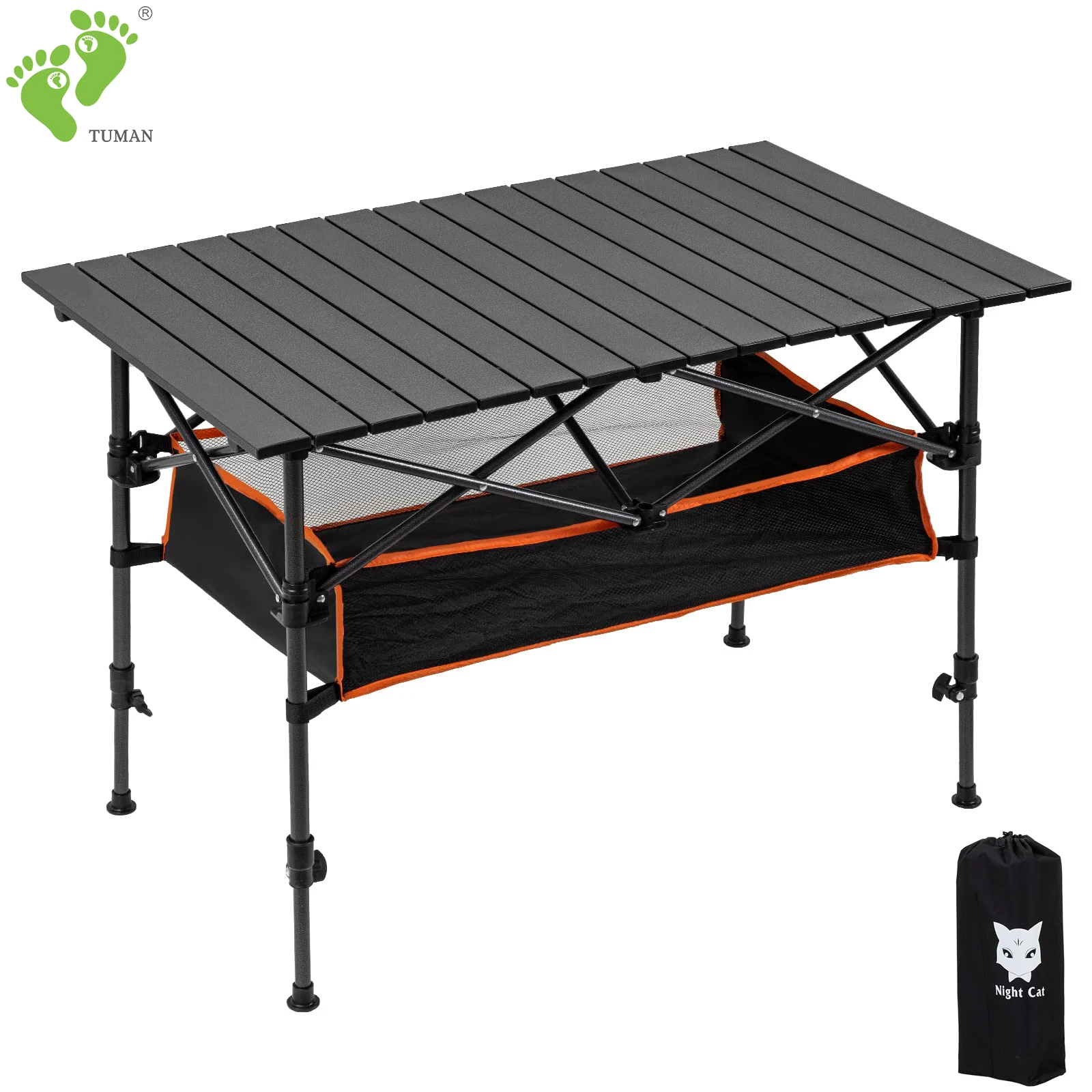Longsen outdoor family party aluminium picnic table portable ultralight camping table foldable