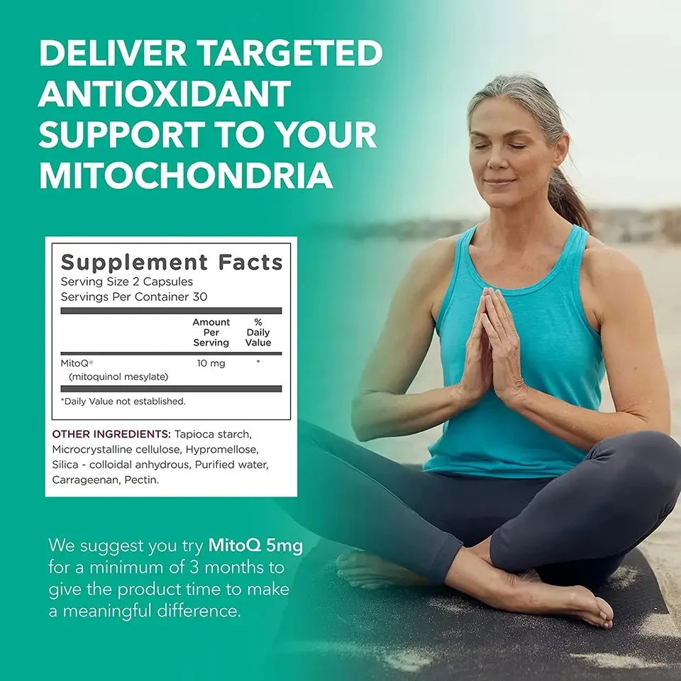 OEM MitoQ Blood Sugar MitoQ Antioxidant Supplement Capsules Supports Premium Blood Glucose Metabolic and Cellular Health