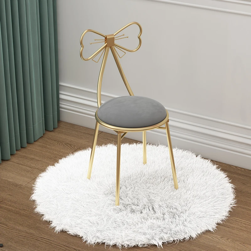 
2020 Modern bedroom furniture dresser chair, simple metal makeup chair 