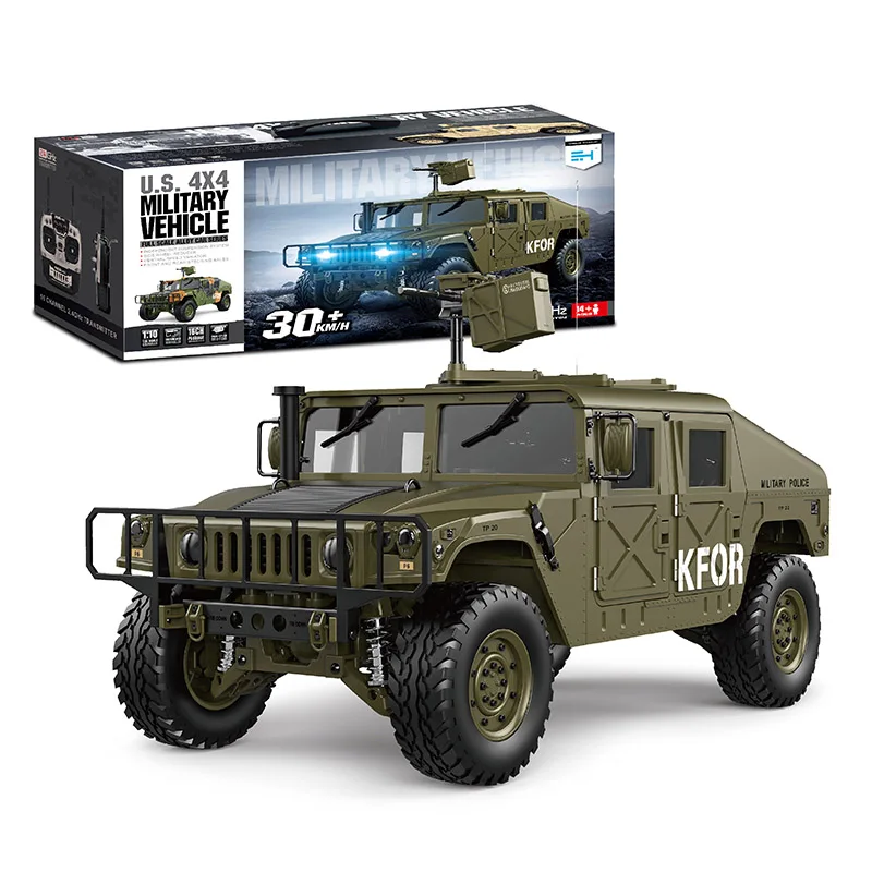 
New arrival 1:10 remote radio control 2.4G toy military rc car 
