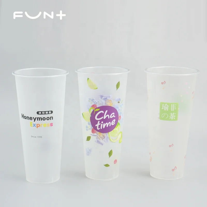 700ml 24oz film inner PP injection molding  milk tea cup or juice cup for coffee shop