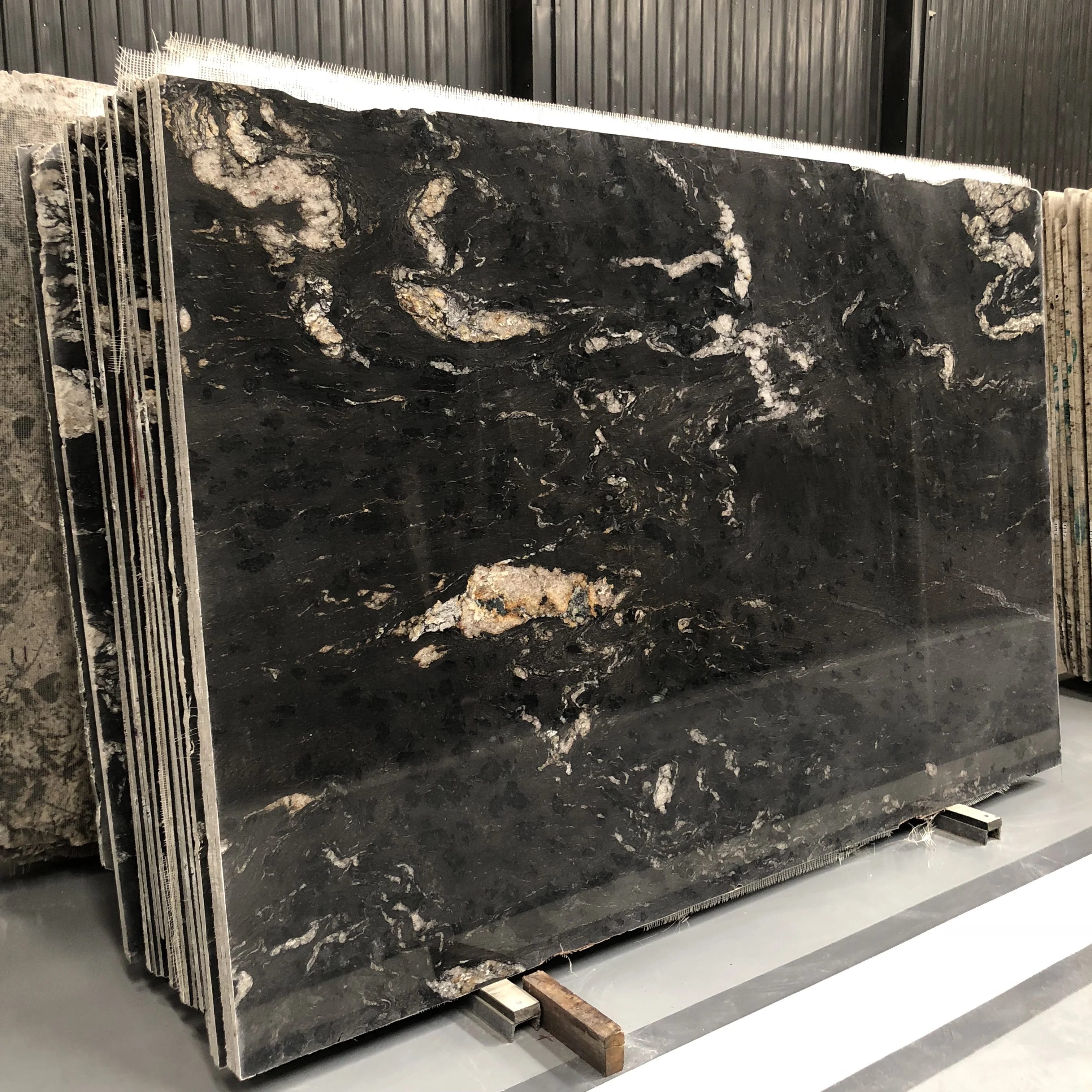 Natural Stone Steel Gray Granite Slab Price