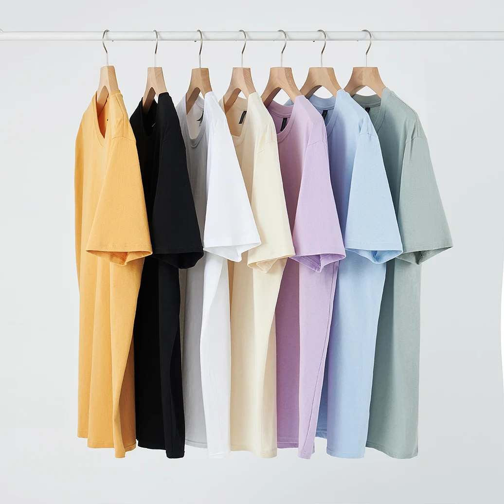 Wholesale Manufacture Unisex T-shirts 100% Cotton Custom Logo Printing blank plain 180gsm ovresize men T shirt