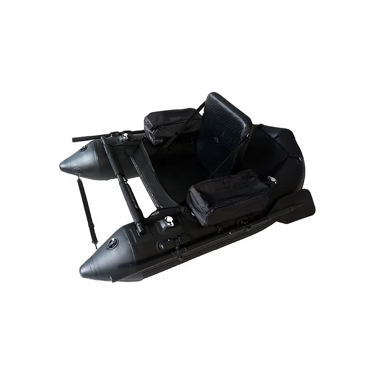 made in China PVC material float tube black color inflatable fly fishing belly boat for sale