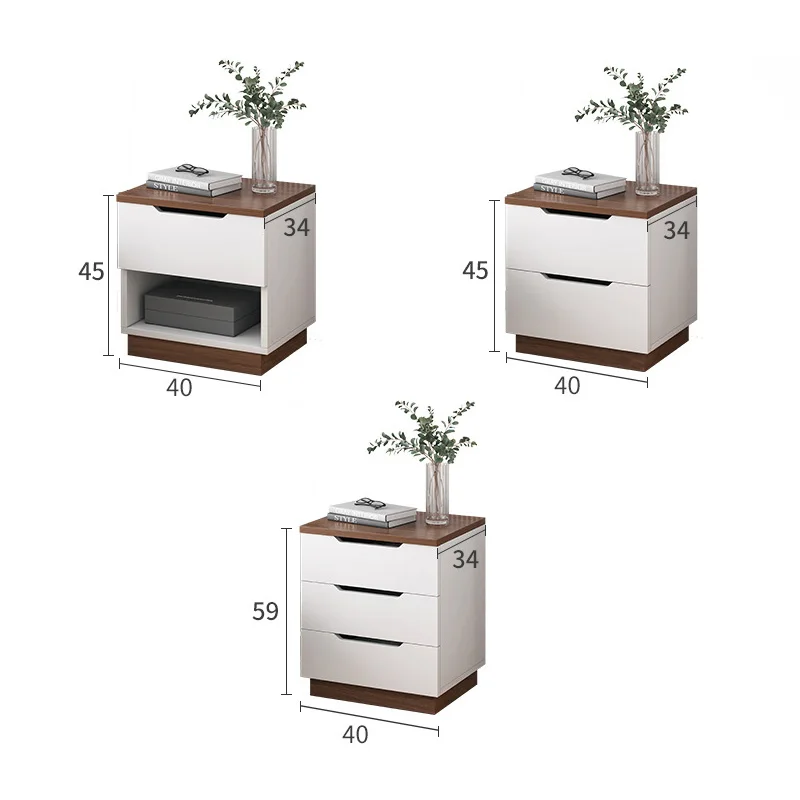 Современный роскошный прикроватный столик из массива дерева в скандинавском стиле тумбочка прикроватный столик с 3 выдвижными ящиками