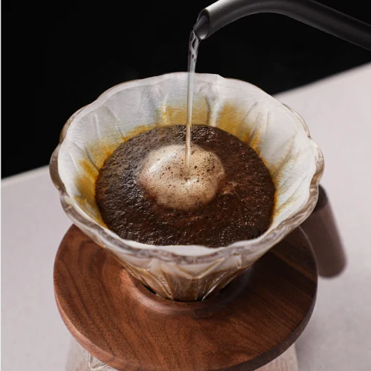 2022 zero Hero Walnut pour over coffee dripper with wood base coffee dripper stand